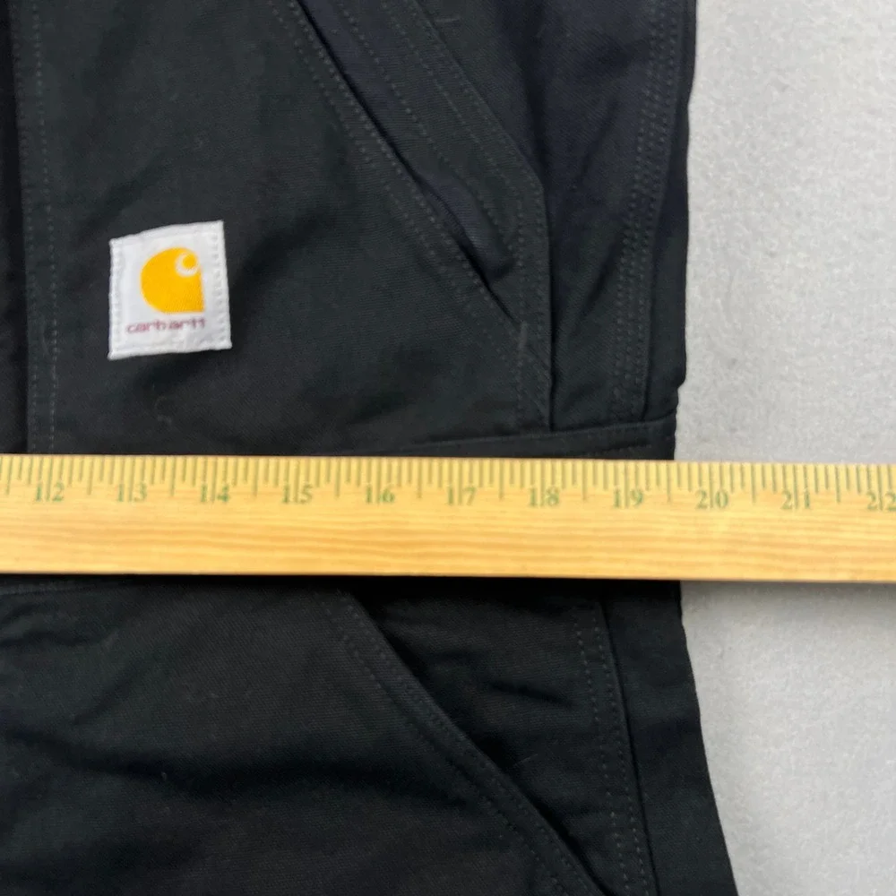 Carhartt Bib Overalls Mens 34x34 Black R38 Quilt Lined Duck Canvas Workwear Gorp